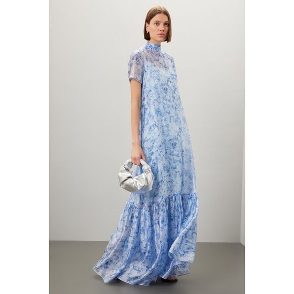 STAUD Dresses & Skirts - STAUD Light Blue Floral Maxi Dress